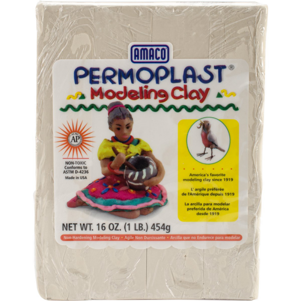 Permoplast Modeling Clay 1# Cream - American Art Clay 90058J