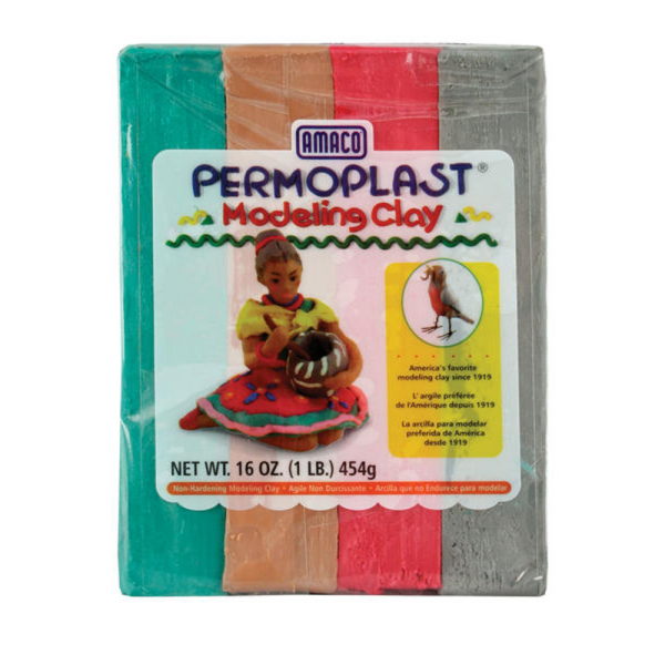 Permoplast Modeling Clay 1# Red/Gray/Brown/Green - American Art Clay 90091E