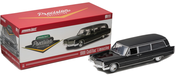 GreenLight 1:18 1966  Cadillac S&S Black Diecast Car -PC18002