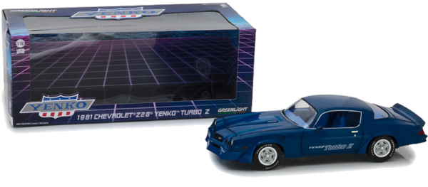 GreenLight 1:18 Scale 1981 Chevrolet Z28 Blue Yenko Turbo Z Diecast Car - 13520