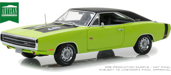 GreenLight 1:18 Scale 1970 Dodge Charger R/T SE Diecast Sublime Green Car -13529