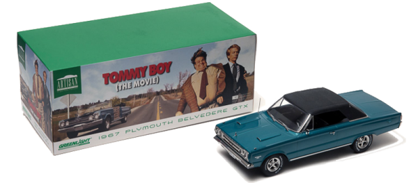 GreenLight 1:18 1967 Tommy Boy Plymouth Belvedere GTX Convertible Diecast -19005