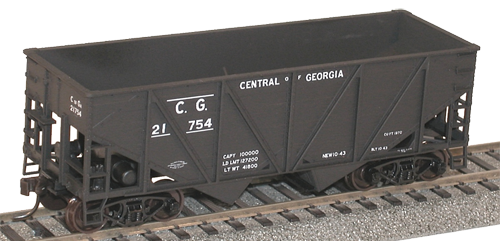 Central of Georgia  Wood Side Twin Hoppers - 2722