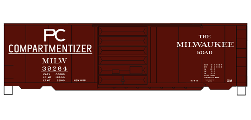 Milwaukee Road 40' PS-1 Boxcar - 3456