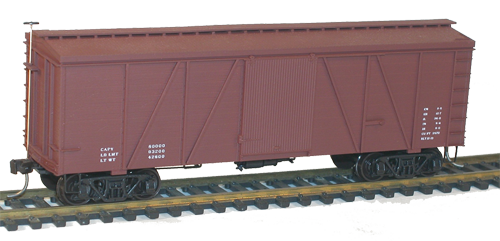 Data Only - Mineral Red 36' Fowler Wood Boxcar - 1198