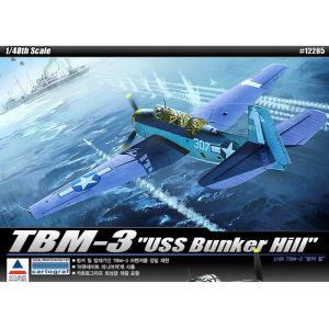 Academy 1/48 Scale US Navy TBM-3 Avenger "USS Bunkerhill" Torpedo Bomber - 12285
