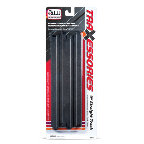 Auto World 9" Traxessories Straight Track - 2 Pack - 00172