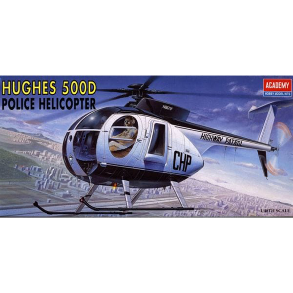 Academy 1/48 Scale Hughes 500D CHP Police Helicopter - 12249