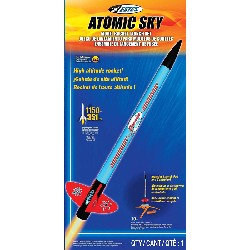 Estes Model Rocket Launch Set Atomic Sky Est1390 for sale online 