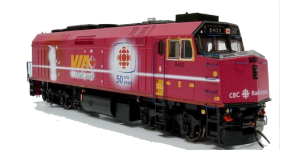 Rapido HO VIA Rail Canada #6403 CBC 50th Anniversary Diesel Locomotive - 80058
