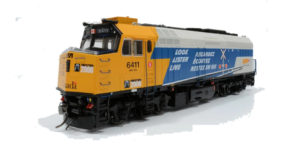 Rapido HO VIA Rail Canada #6411 Operation Lifesaver Diesel Locomotive - 80559