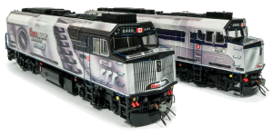 Rapido HO VIA Rail Canada #6408, 6445 Coors Light Express Diesel Pair - 80061
