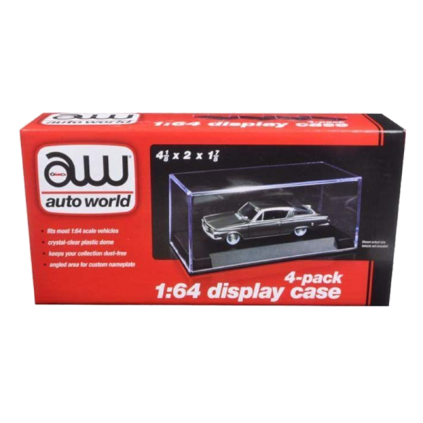 Auto World Display Case 4 Pack 1:64 Scale - C005