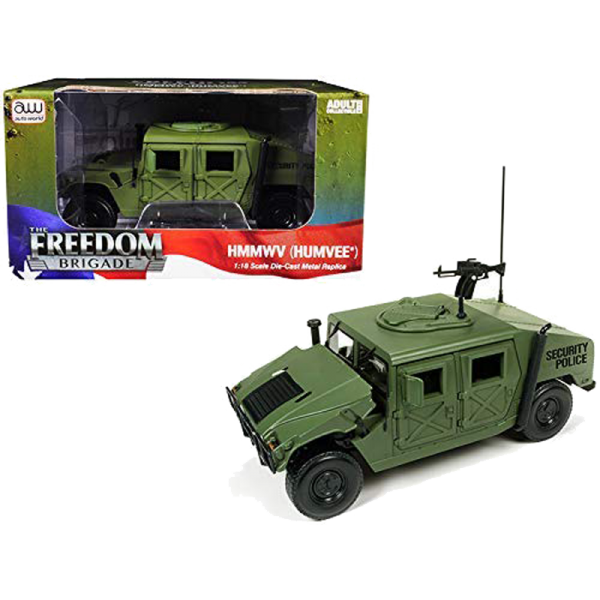 Auto World Security Police Humvee Olive Drab Diecast 1:18 Scale - ML003A