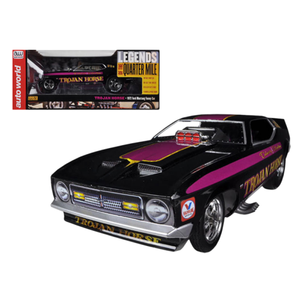 Auto World 1972 Trojan Horse Ford Mustang Funny Car 1:18 Scale - 01122