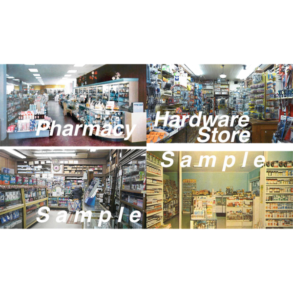 City Classics Small Stores #1 and #2, Pharmacy, Hardware Store - 4 Pack - 1450