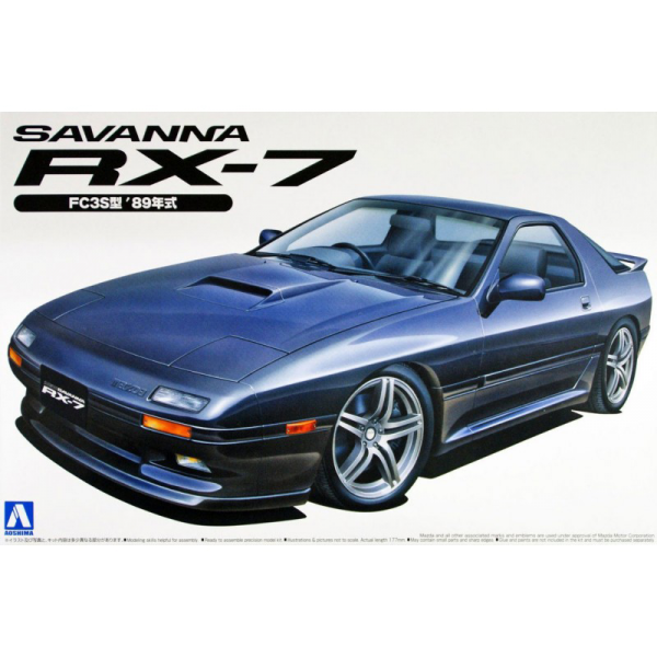 Aoshima 1:24 Scale Mazda Savanna RX-7 #71 LH Drive Model Kit 1/24 Scale - 38208