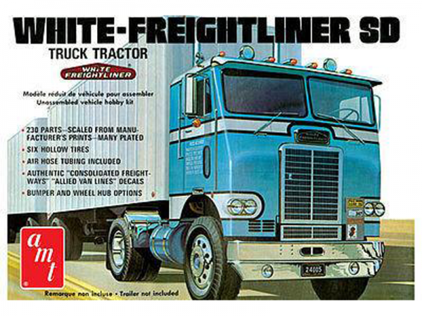 AMT 1:25 Scale White Freightliner Single Drive Tractor - 1004