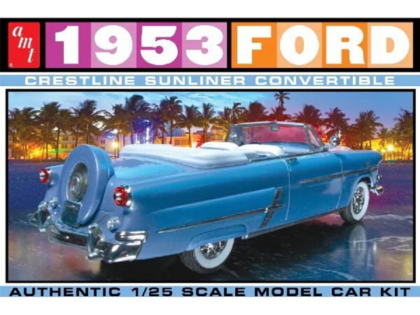 AMT 1:25 Scale 1953 Ford Crestline Sunliner Convertible - 1026