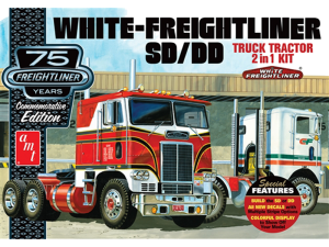 AMT 1:25 Scale White Freightliner 2-in-1 SD/DD Cabover 75th Anniv. Tractor -1046