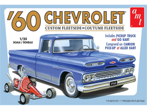 AMT 1:25 Scale 1960 Chevy Custom Fleetside Pickup w/ Go-Kart - 1063