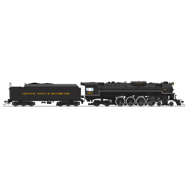 Broadway C&O #610 J3a 4-8-4 Excursion Svc Chessie System Railroads Lettering-4907