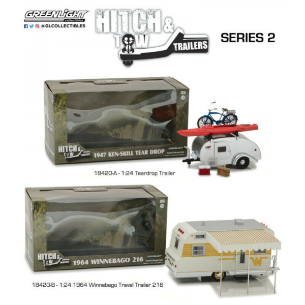 GreenLight 1:24  Series 2  Trailers Hitch & Tow Diecast -18420