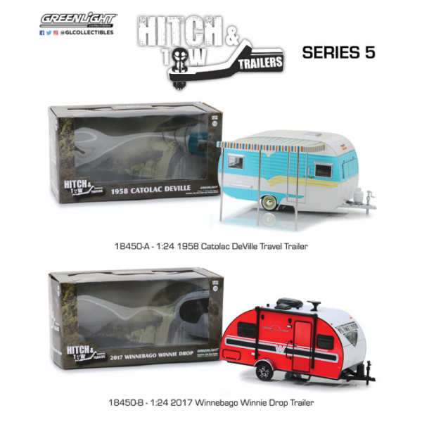 GreenLight 1:24  Series 5  Trailers Hitch & Tow Diecast -18450