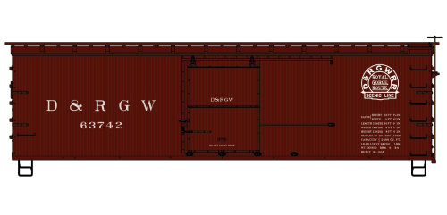 Denver & Rio Grande Western 36' Double Sheath Wood Boxcar - 1312