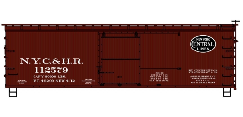 New York Central & Hudson River 36' Double Sheath Wood Boxcar - 17011