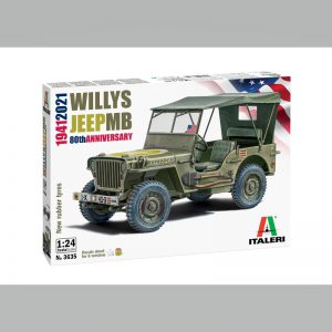 Willys Jeep MB WWII 80th Anniversary 1941-2021 1:24 Scale – Italeri 3635
